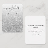 Schmuckstücke aus Girl Silver Glitzer Visitenkarte (Vorne/Hinten)
