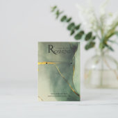 Schmuckstücke aus Glitzer in Aquarellgrün Visitenkarte (Stehend Vorderseite)