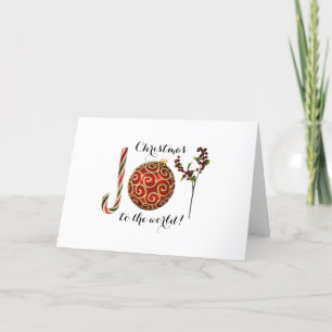 Schmuckstücke aus Joy word Art Feiertagskarte