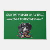 SCHMÜCKT DAS HAUS DACHSHUND FUßMATTE (Vorderseite)