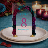 Schmucktöne Blume Hochzeit Tischnummern Acrylschild