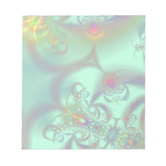 Schmucktreppe - Abstraktes Emerald Kaleidoskop Notizblock