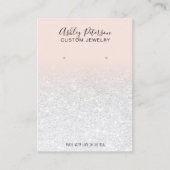 Schmuckverkleidung aus weißem Glitzer in Rosa Visitenkarte (Vorderseite)