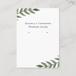 Schmuckverzierung von Aquarell-Grünen Blätter Visitenkarte