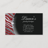 Schmuckzebra-Visitenkarte-Schein-Rot SB Visitenkarte (Rückseite)