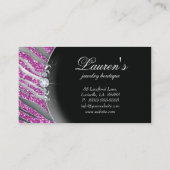Schmuckzebra-Visitenkarte-Schein SB Rosa Visitenkarte (Rückseite)