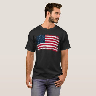 Schmuddelige amerikanische Flagge T-Shirt