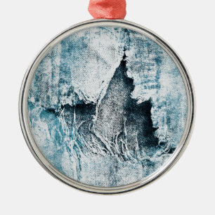 schmuddelige Jeans Ornament Aus Metall