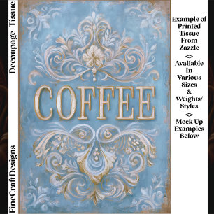 Schmuddeliges französisches Kaffee-Café-Schild EY6 Seidenpapier