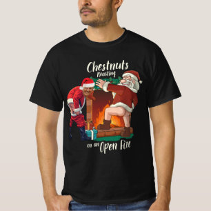Schmuddell Santa & Trump Dreckige Lebensmittel-Wor T-Shirt