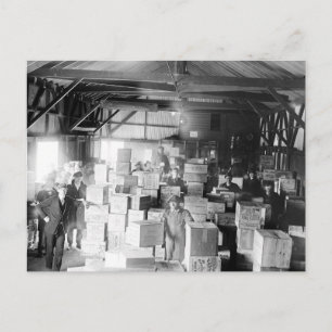 Schmuggelwhisky-Lagerhaus, 1920 Postkarte