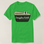 Schmuggler Notch Staat Park Vermont Begrüßungszeic T-Shirt (Design vorne)