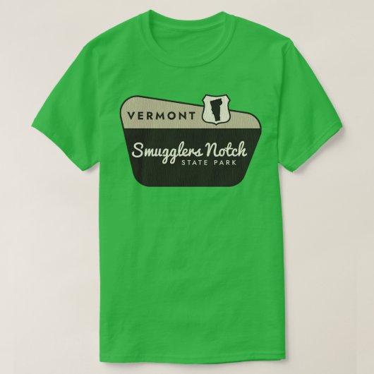 Schmuggler Notch Staat Park Vermont Begrüßungszeic T-Shirt (Design vorne)