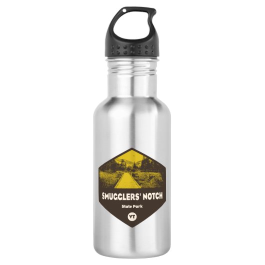 Schmuggler-Notch-Staat Park Vermont Edelstahlflasche (Vorderseite)