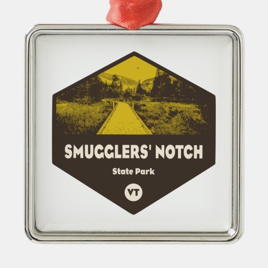 Schmuggler-Notch-Staat Park Vermont Ornament Aus Metall (Vorne)
