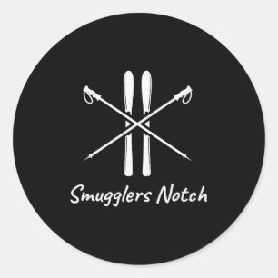 Schmuggler notch vermont skifahren skier winter ab runder aufkleber