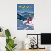 Schmugglerkerbe Skigebiet Reiseplakat Poster (Heimbüro)