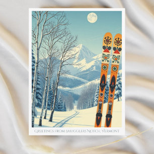 Schmugglerkerbe Vermont Skiferien Postkarte