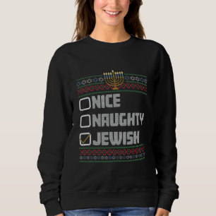 Schmuse Schick jüdischer Weihnachtsmann Hässliches Sweatshirt