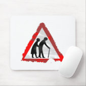 Schmutz-ältere Menschen Zeichen- Mousepad (Mit Mouse)