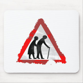 Schmutz-ältere Menschen Zeichen- Mousepad