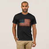 Schmutz-amerikanische Flagge T-Shirt (Vorne ganz)