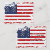 Schmutz-amerikanische Flagge Visitenkarte (Vorne/Hinten)