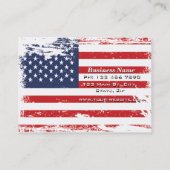 Schmutz-amerikanische Flagge Visitenkarte (Rückseite)