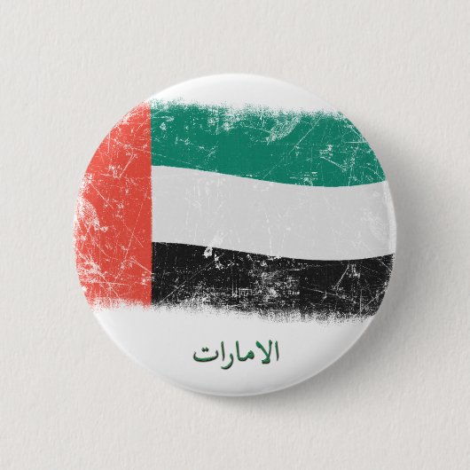 Schmutz-Arabische Emirate-Flagge Button (Vorderseite)