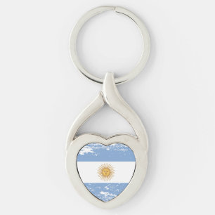 Schmutz-Argentinien-Flagge Schlüsselanhänger