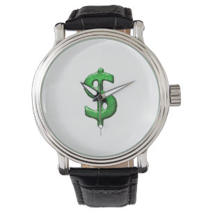 Schmutz-Art-Geld-Zeichen-Symbol-Illustration Armbanduhr