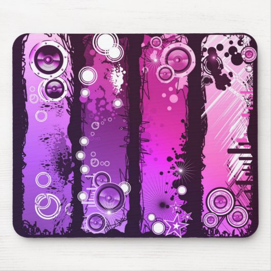 Schmutz-Art-Musik-Fahne 3 Mousepad (Vorne)