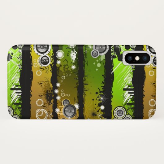 Schmutz-Art-Musik-Fahne Case-Mate iPhone Hülle (Rückseite (Horizontal))