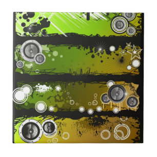 Schmutz-Art-Musik-Fahne Fliese