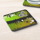 Schmutz-Art-Musik-Fahne Getränkeuntersetzer (Linke Seite)