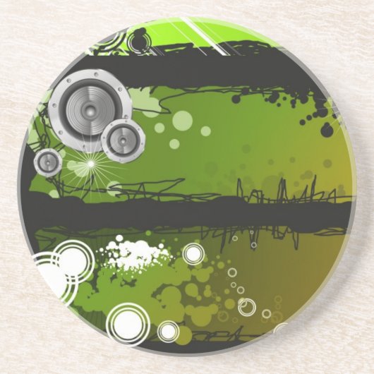 Schmutz-Art-Musik-Fahne Untersetzer (Vorne)