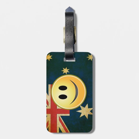 Schmutz-australischer Gepäckanhänger (Rückseite vertikal)