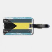 Schmutz-Bahamas-Flagge Gepäckanhänger (Rückseite horizontal)