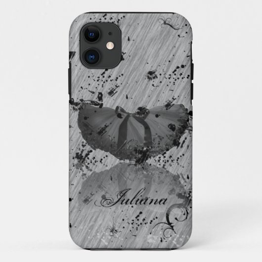 Schmutz-Ballettröckchen auf grauem iPhone 5 Kasten Case-Mate iPhone Hülle (Rückseite)