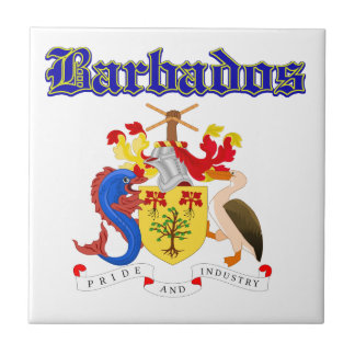 Schmutz-Barbados-Wappen Entwürfe Fliese