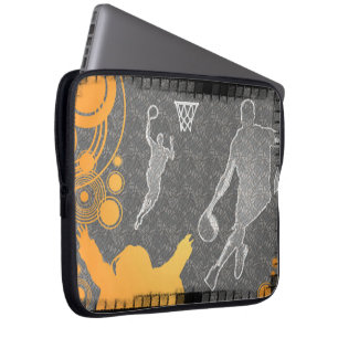 Schmutz-Basketball-Spieler und Fan Laptopschutzhülle