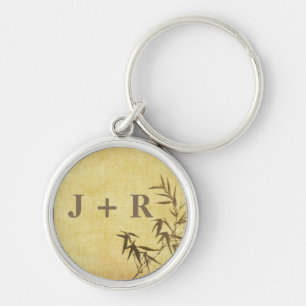 Schmutz befleckter Bambuspapierhintergrund Schlüsselanhänger