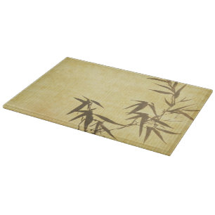 Schmutz befleckter Bambuspapierhintergrund Schneidebrett