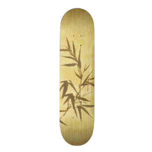Schmutz befleckter Bambuspapierhintergrund Skateboard