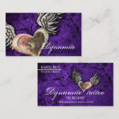 Schmutz-Beschaffenheits-Herz Wings Visitenkarte (Vorne/Hinten)