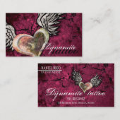 Schmutz-Beschaffenheits-Herz Wings Visitenkarte (Vorne/Hinten)