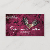 Schmutz-Beschaffenheits-Herz Wings Visitenkarte (Rückseite)