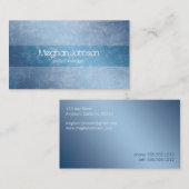 Schmutz-blaue modische mit BlumenVisitenkarte Visitenkarte (Vorne/Hinten)