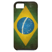 Schmutz-Brasilien-Flagge Case-Mate iPhone Hülle (Rückseite)
