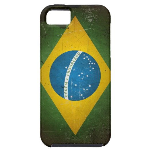 Schmutz-Brasilien-Flagge Case-Mate iPhone Hülle (Rückseite)
